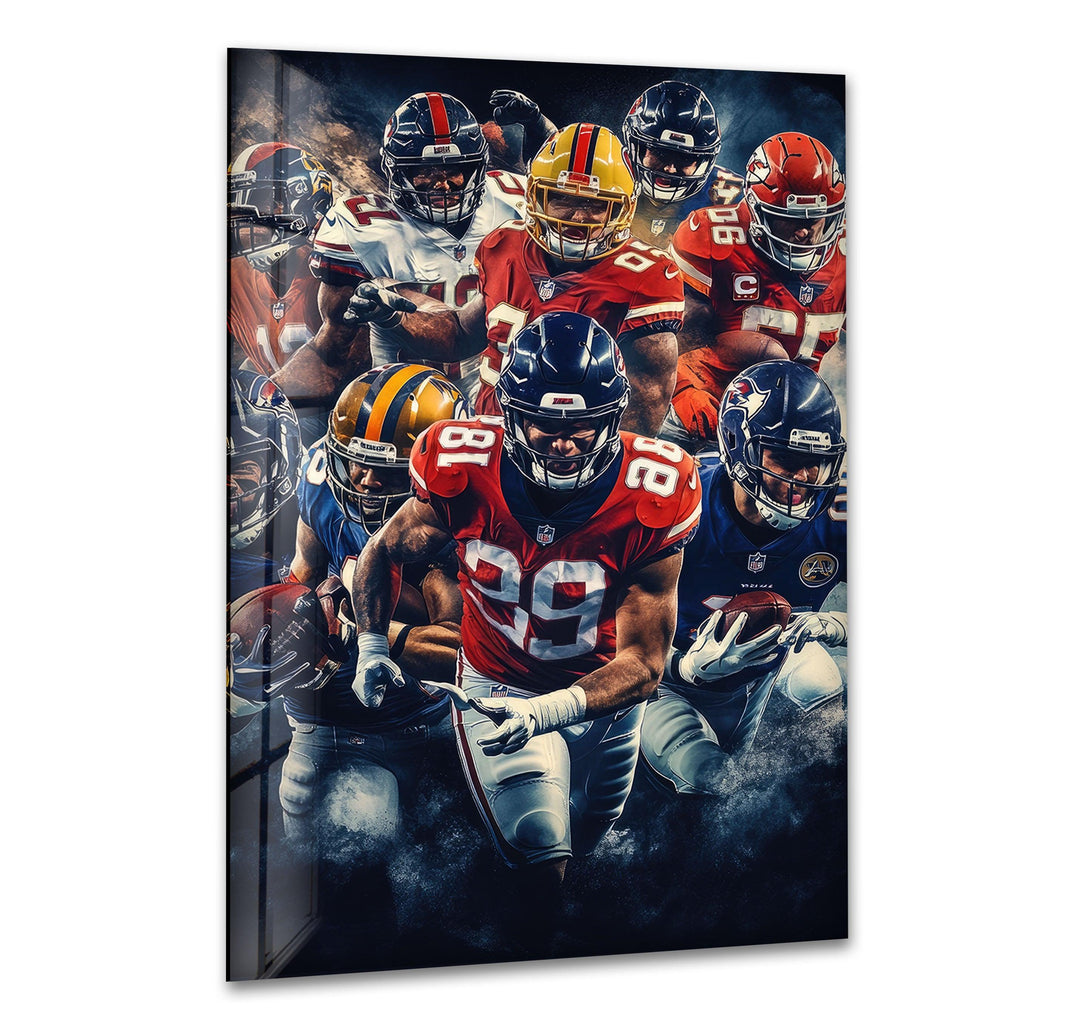 NFL Team Glass Wall Art print picture on glass, Tempered Glass Wall Art
