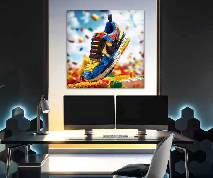 Nike Lego Shoes Glass Wall Art art glass wall art, glass wall art pictures