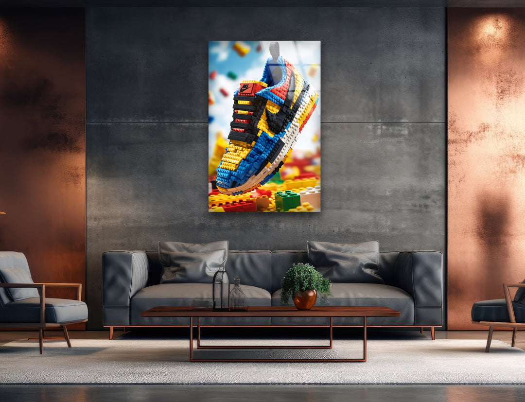 Nike Lego Shoes Glass Wall Art glass photo prints, glass picture prints