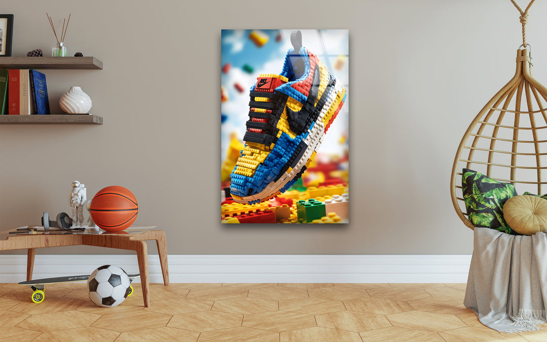 Nike Lego Shoes Glass Wall Art large glass photo prints, glass wall photos