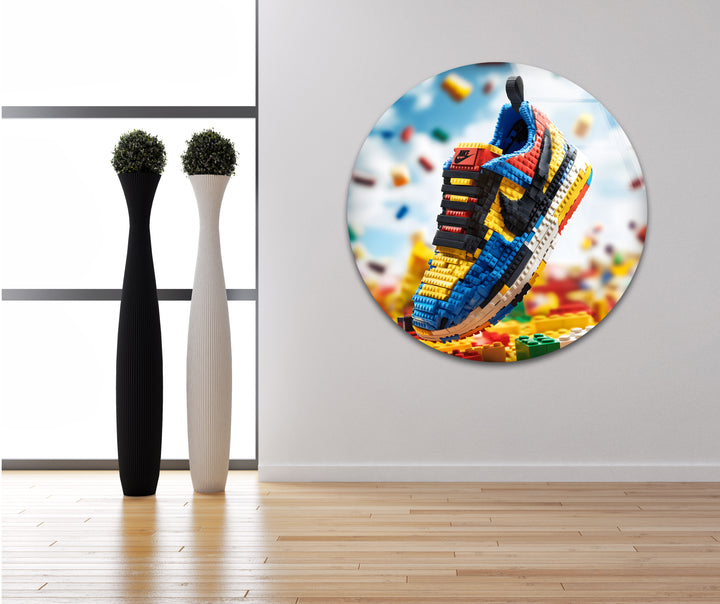 Nike Lego Shoes Glass Wall Art custom glass pictures, glass art prints