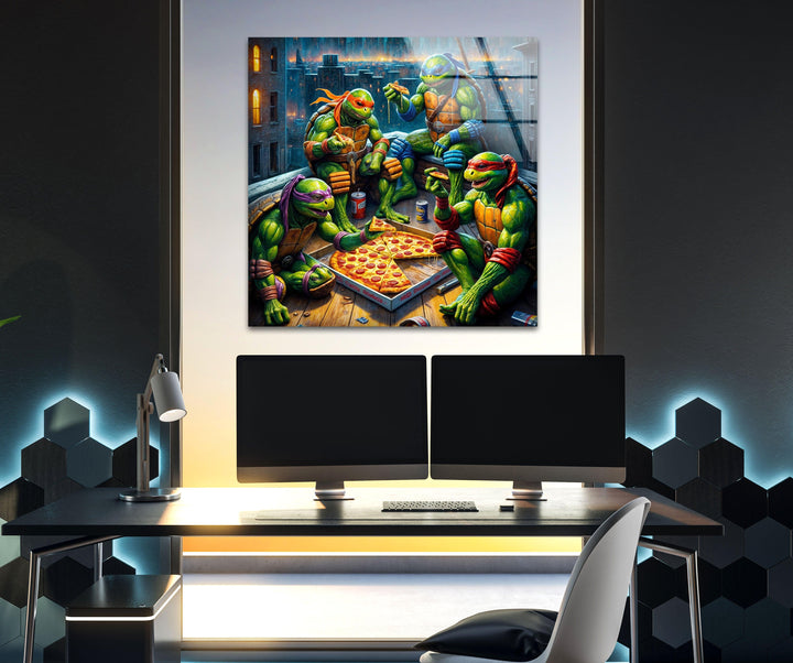 Ninja Turtles Glass Wall Art glass pictures for Wall, glass prints wall art
