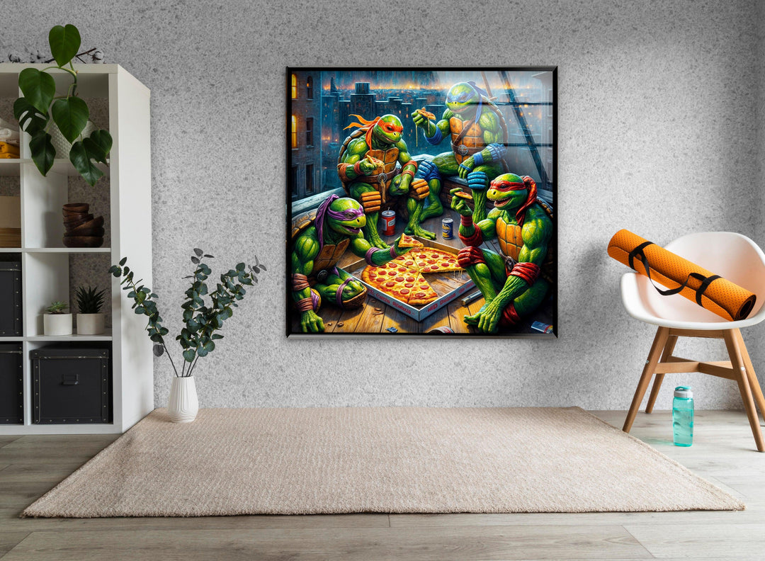 Ninja Turtles Glass Wall Art glass image printing, glass prints from photos
