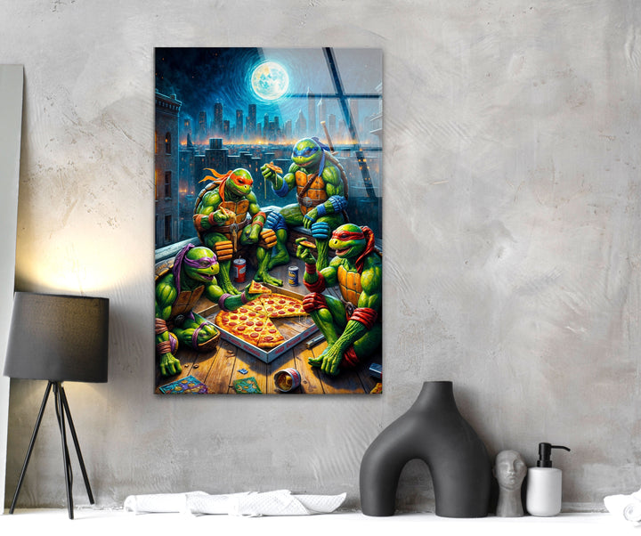 Ninja Turtles Glass Wall Art large glass photo prints, glass wall photos
