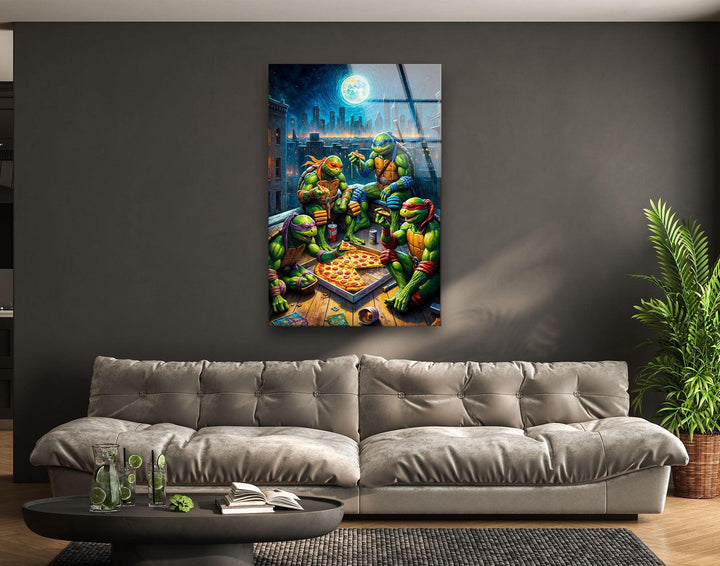 Ninja Turtles Glass Wall Art Glass Printing Wall Art, Print photos on glass
