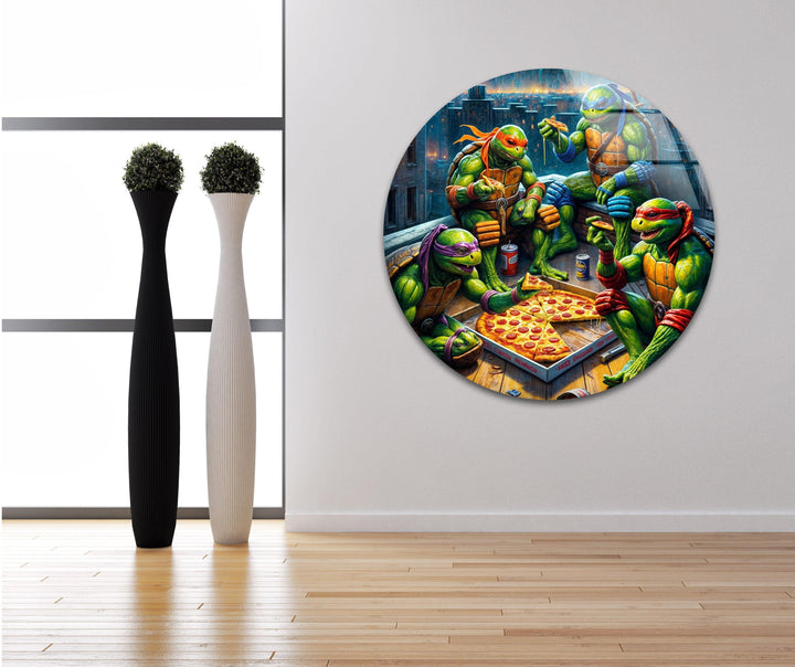 Ninja Turtles Glass Wall Art print on glass, glass printed photos
