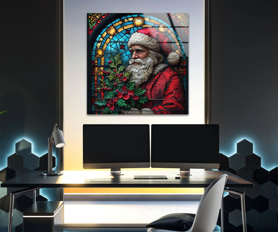 Santa Claus Noel Glass Wall Art - MyPhotoStation