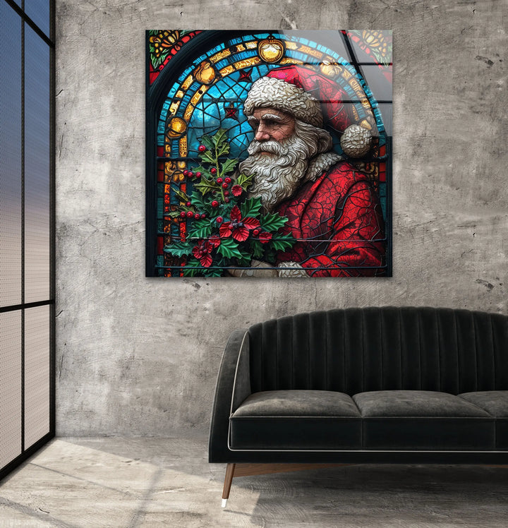 Santa Claus Noel Glass Wall Art - MyPhotoStation