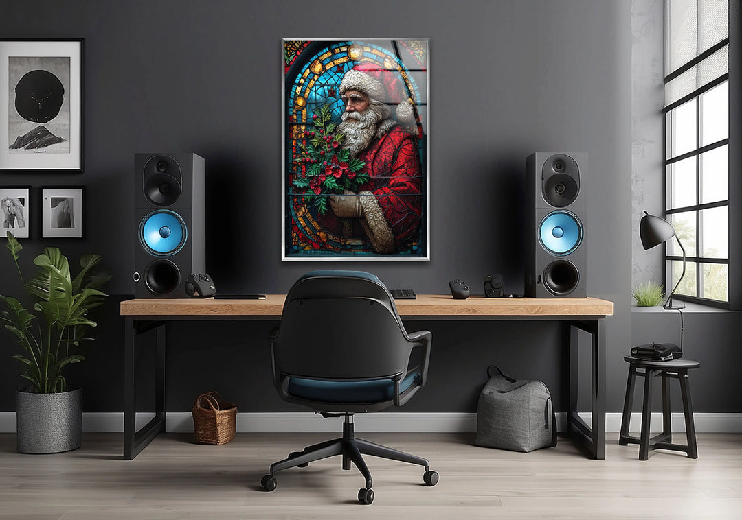 Santa Claus Noel Glass Wall Art - MyPhotoStation