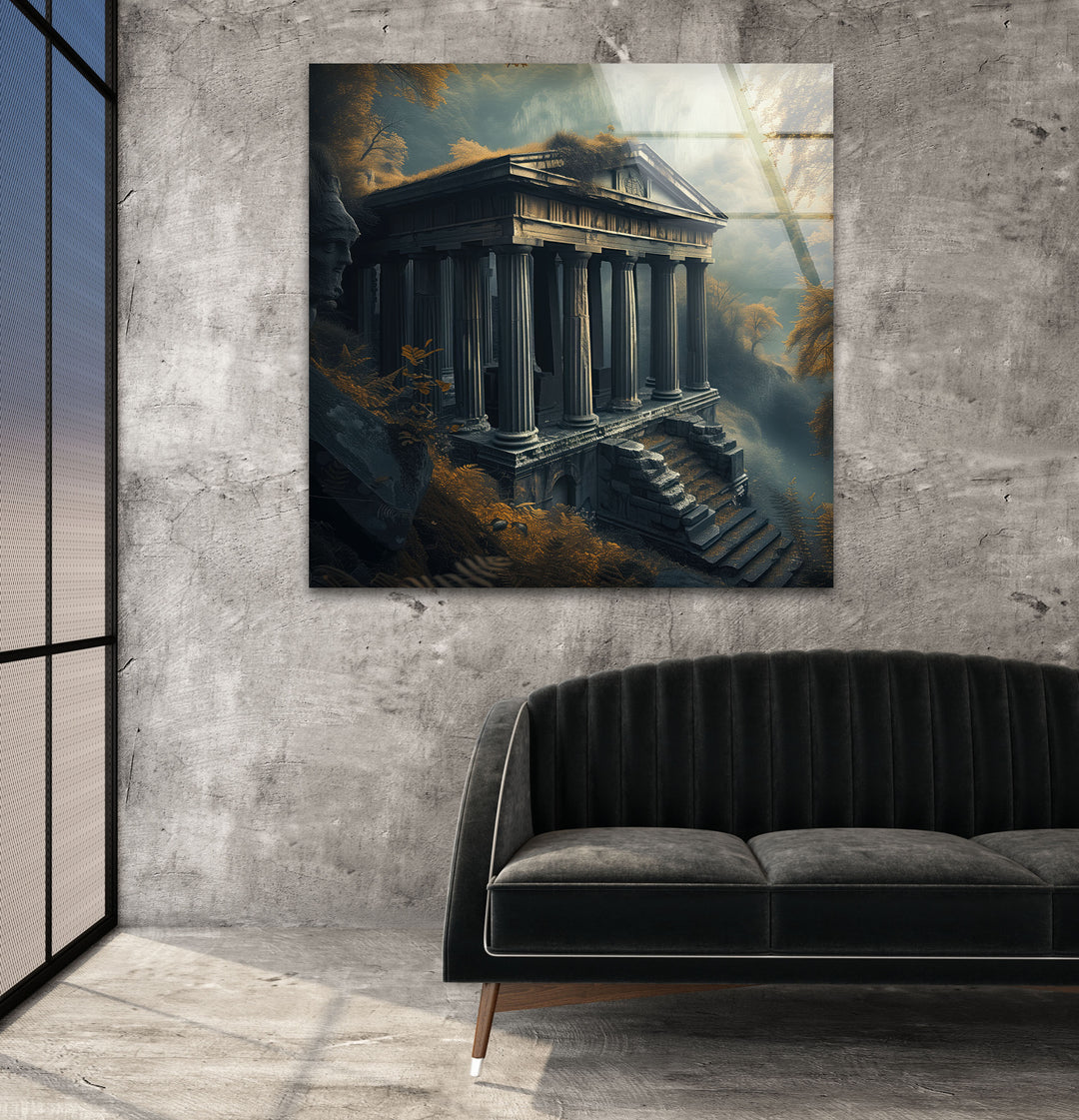 Olympus Temple Glass Wall Art glass image printing, glass prints from photos
