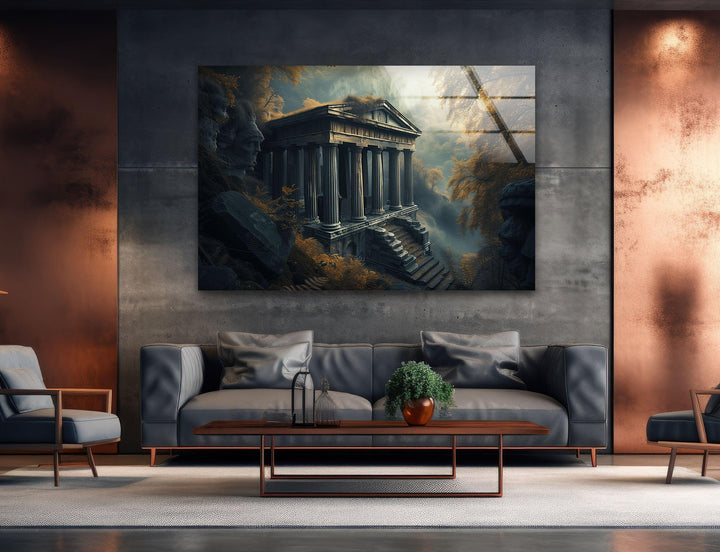 Olympus Temple Glass Wall Art art glass wall art, glass wall art pictures
