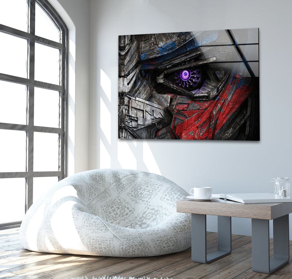 Optimus Prime Tempered Glass Wall Art