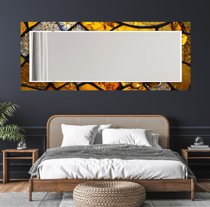 Gold Stained Wall Mirror Gold Mirror
