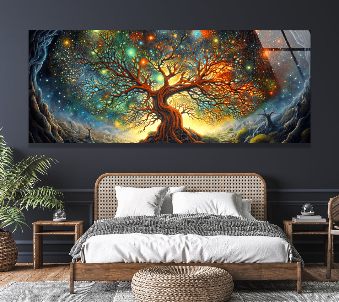 Life of Tree Glass Wall Art, print on glass, glass printed photos