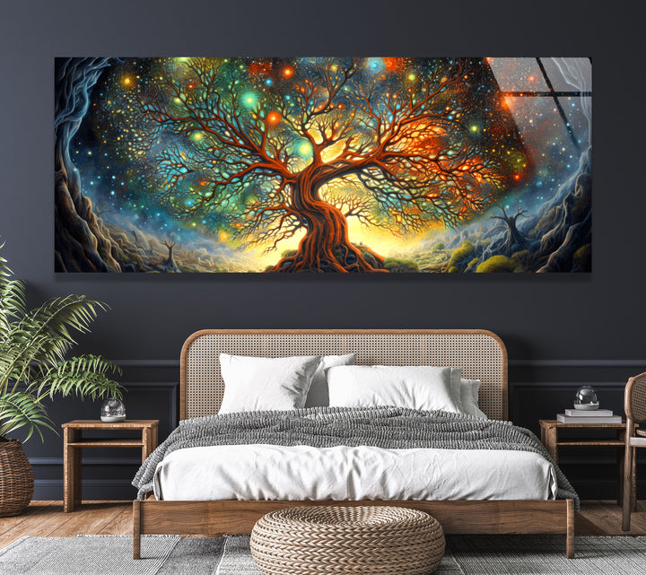 Life of Tree Glass Wall Art, print on glass, glass printed photos