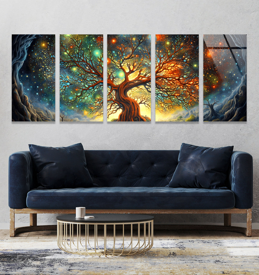 Life of Tree Glass Wall Art, picture on glass wall art, photos printed on glass