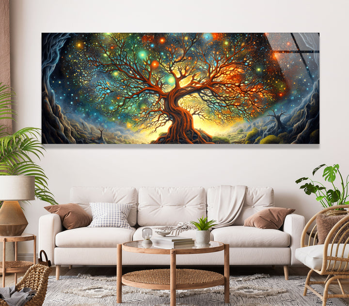 Life of Tree Glass Wall Art, large glass photo prints, glass wall photos