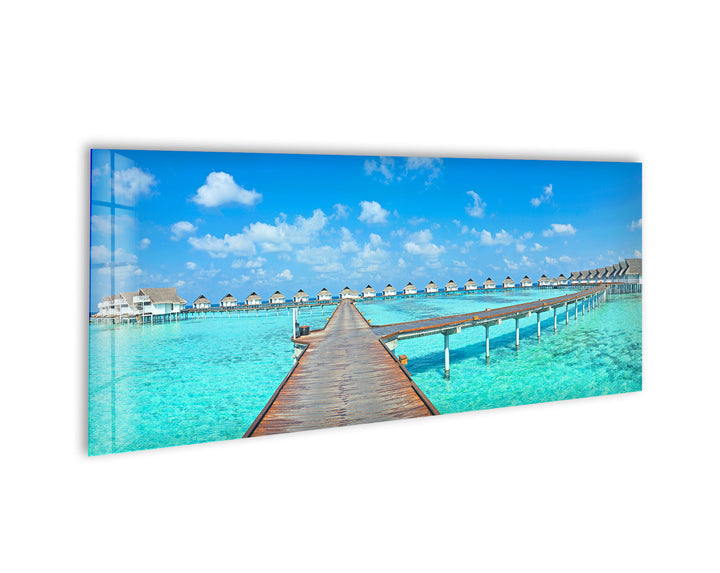 Tropical Maldives Glass Wall Art, glass photo prints, glass picture prints