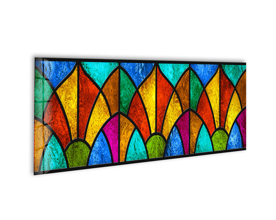 Abstarct Colorful Stained Glass Wall Art, custom glass pictures, glass art prints