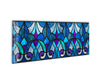 Blue Stained Tempered Glass Wall Art