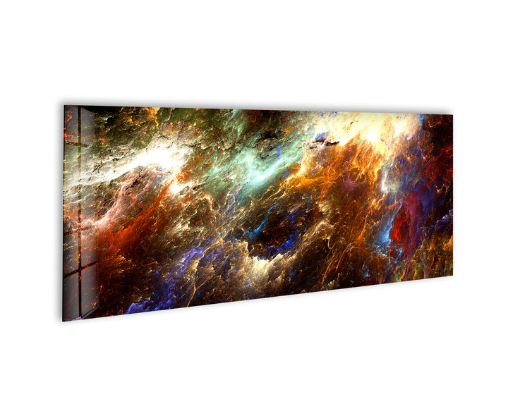 Colorful Cosmic Galaxy Glass Wall Art, glass wall decor, glass wall art decor