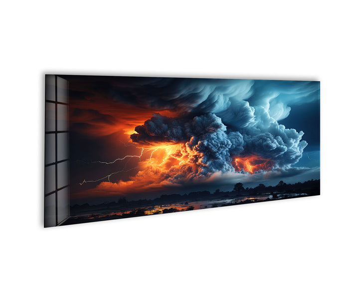 Thunderstorm Cloud&Sky Glass Wall Art, glass image printing, glass prints from photos