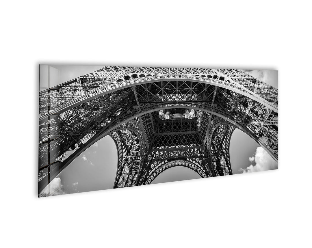 Under Eiffel Tower Paris Glass Wall Art, glass photo prints, glass picture prints