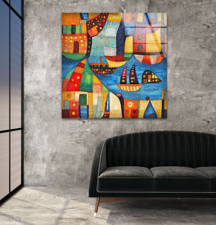 Paul Klee City Art Glass Wall Art glass image printing, glass prints from photos
