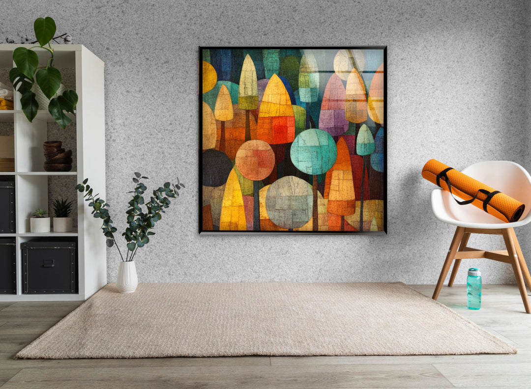 Vibrant May Palette Paul Klee Glass Wall Art glass pictures for Wall, glass prints wall art
