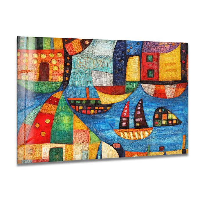 Paul Klee City Art Glass Wall Art Glass Printing Wall Art, Print photos on glass
