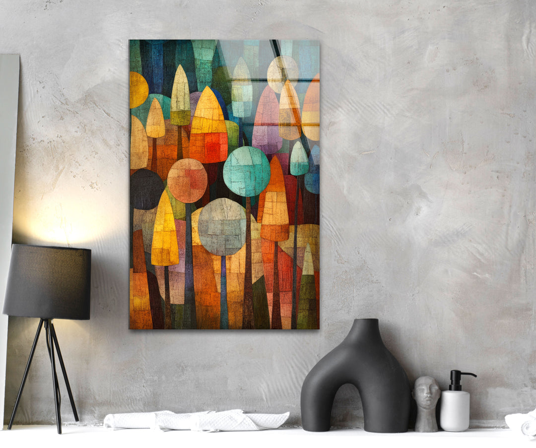 Vibrant May Palette Paul Klee Glass Wall Art picture on glass wall art, photos printed on glass
