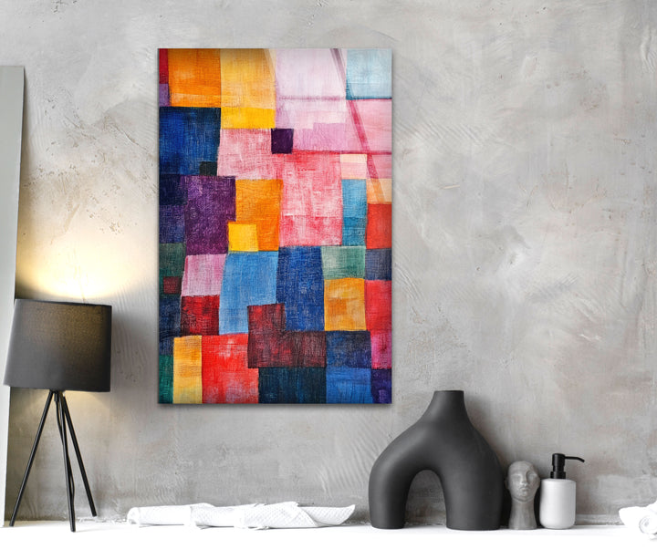 Paul Klee Stained Glass Wall Art photo print on glass, prints on glass wall art
