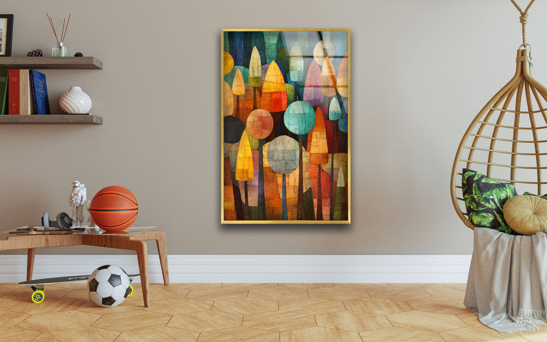 Vibrant May Palette Paul Klee Glass Wall Art print on glass, glass printed photos
