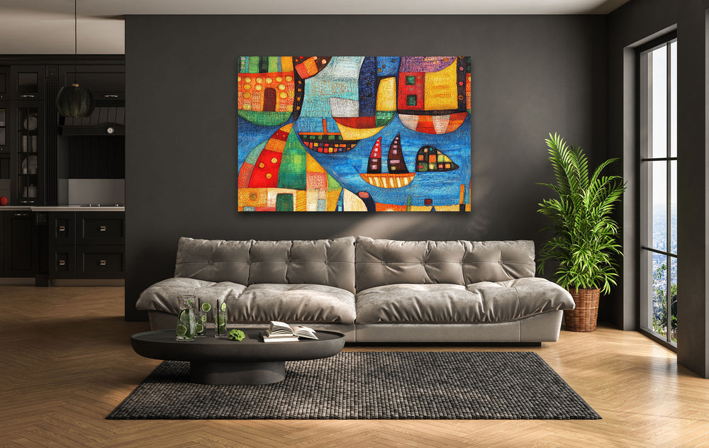 Paul Klee City Art Glass Wall Art glass photo prints, glass picture prints
