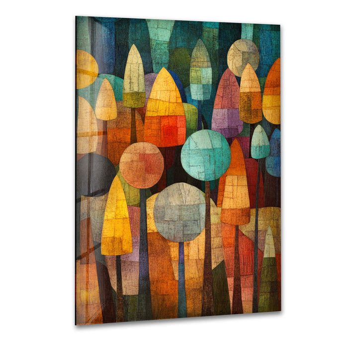 Vibrant May Palette Paul Klee Glass Wall Art glass photo prints, glass picture prints
