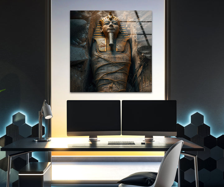 Pharaoh Tomb Picture on Glass | Elegant Wall Art