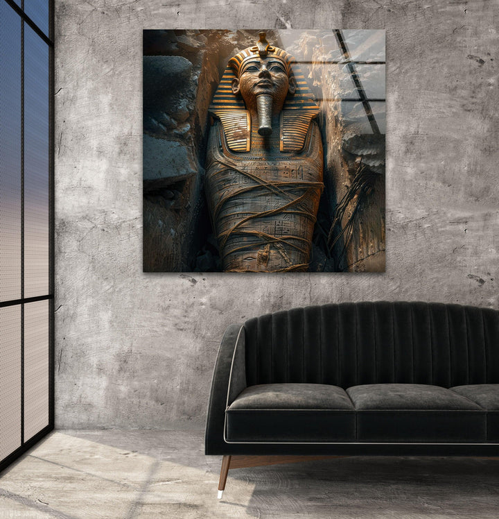 Pharaoh Tomb Wall Art on Glass | Unique Glass Photos