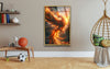 Phoenix with Fire Glass Wall Art stained glass wall art, stained glass wall decor