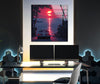 Pink Sunset View Tempered Glass Wall Art