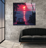 Pink Sunset View Tempered Glass Wall Art