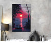 Pink Sunset View Tempered Glass Wall Art