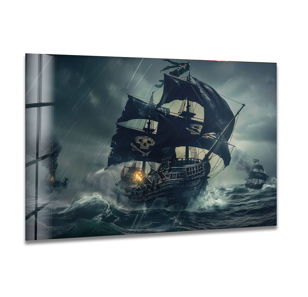 Pirate Ship Glass Wall Art 15-Glass Prints From Photos
