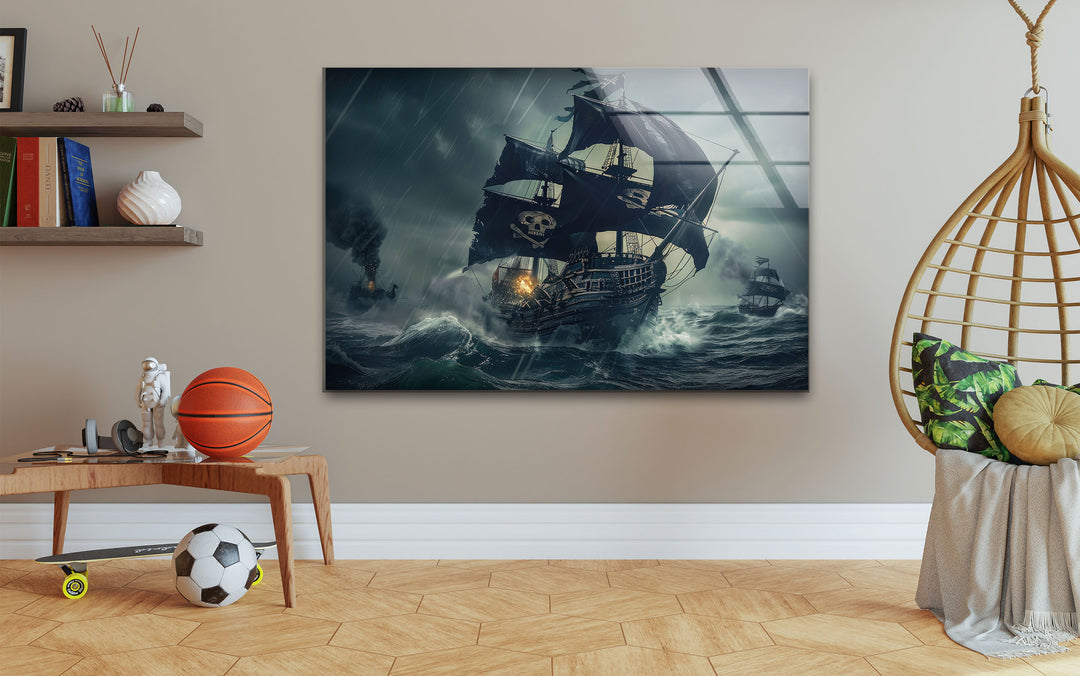 Pirate Ship Glass Wall Art glass image printing, glass prints from photos
