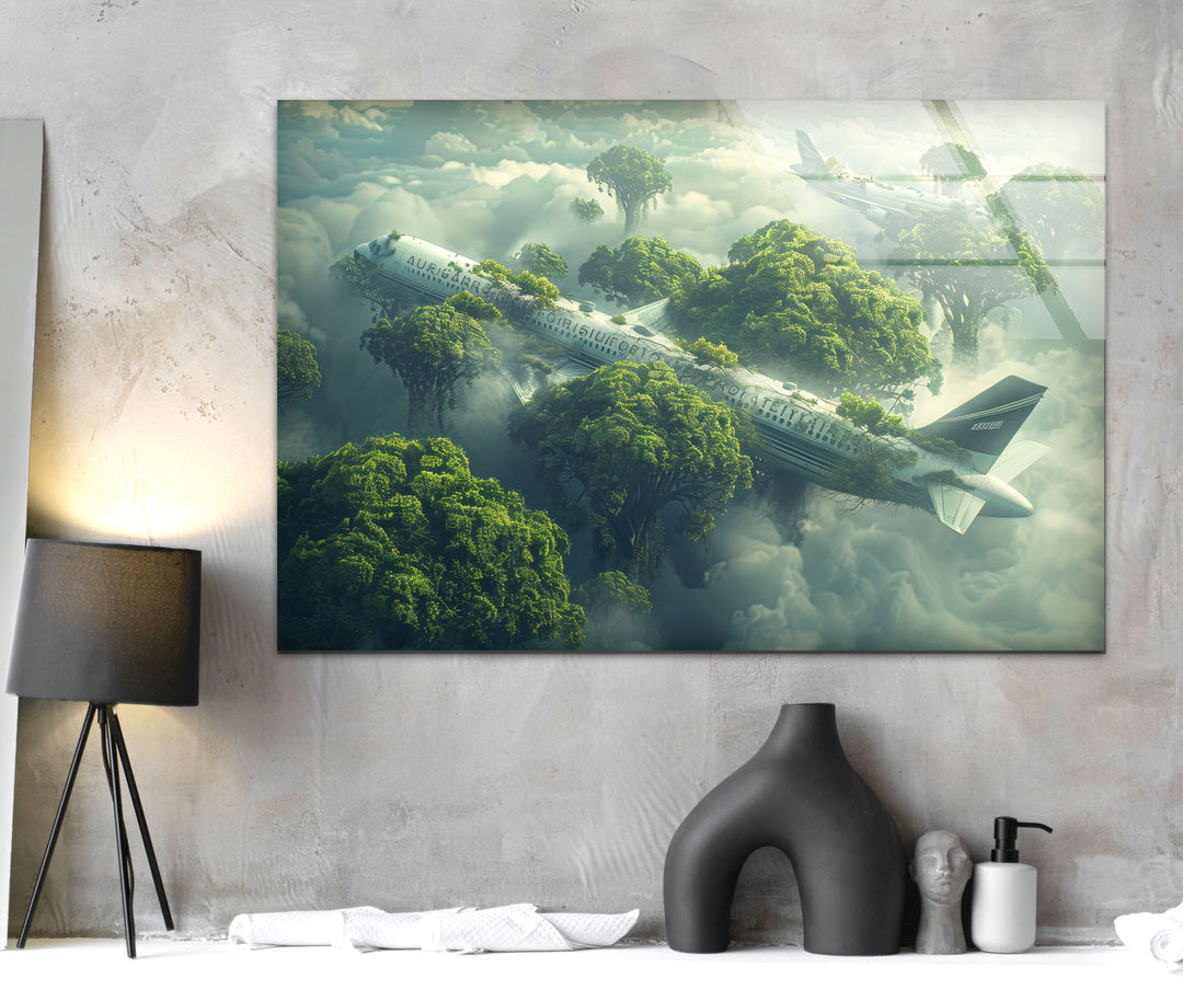 Planes in Trees Glass Wall Art glass image printing, glass prints from photos