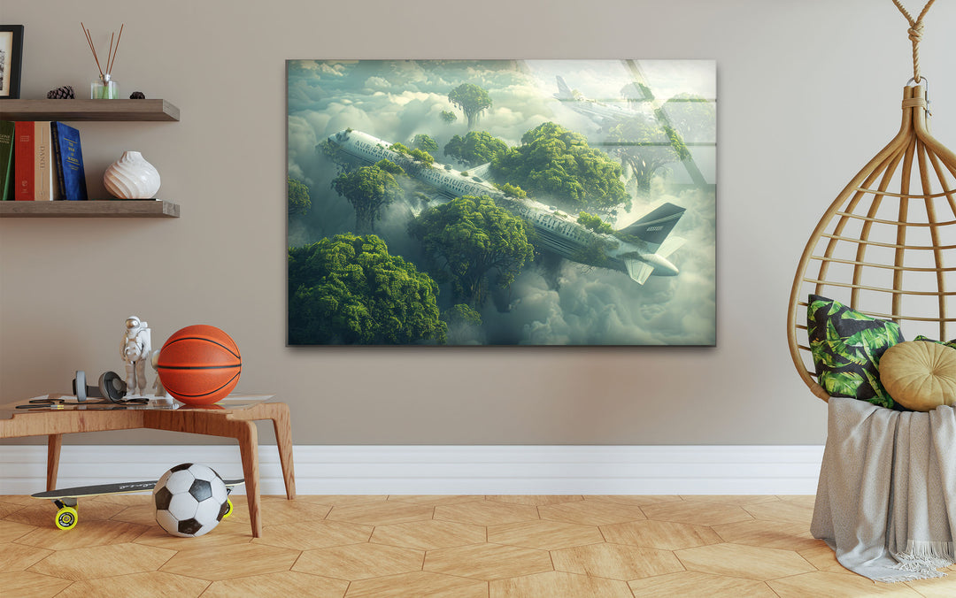 Planes in Trees Glass Wall Art glass pictures for Wall, glass prints wall art