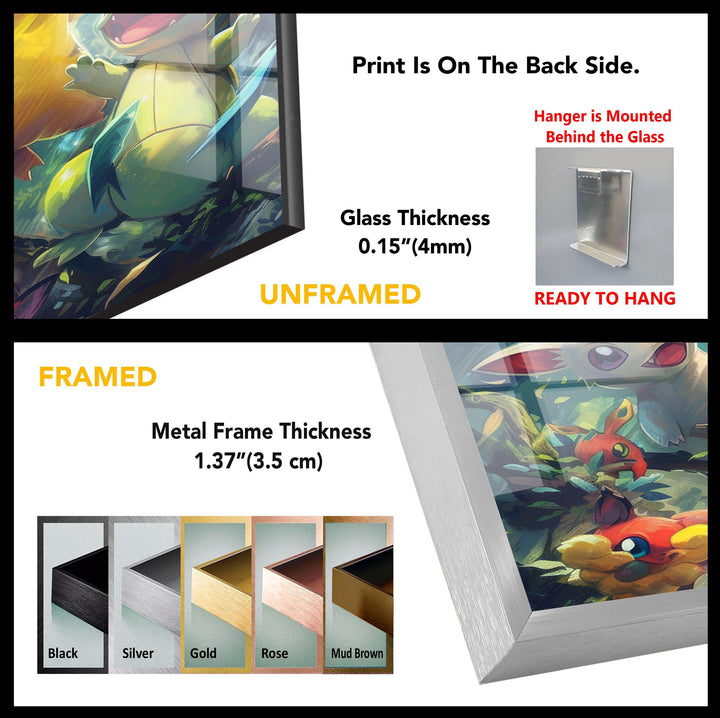 Pokemon Tempered Glass Wall Art - MyPhotoStation