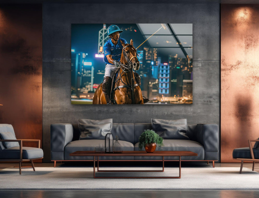 Polo Glass Wall Art print on glass, glass printed photos
