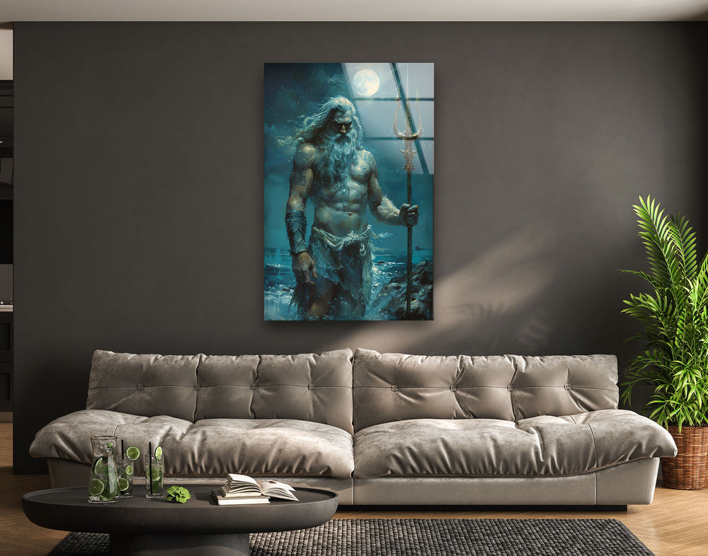 Poseidon Glass Wall Art glass wall decor, glass wall art decor
