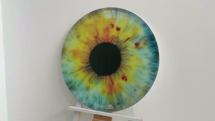 Colored Eye Round Glass Wall Art