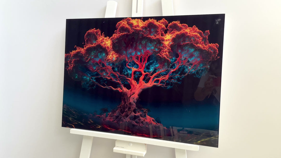 Fantastic Giant Tree Glass Wall Art